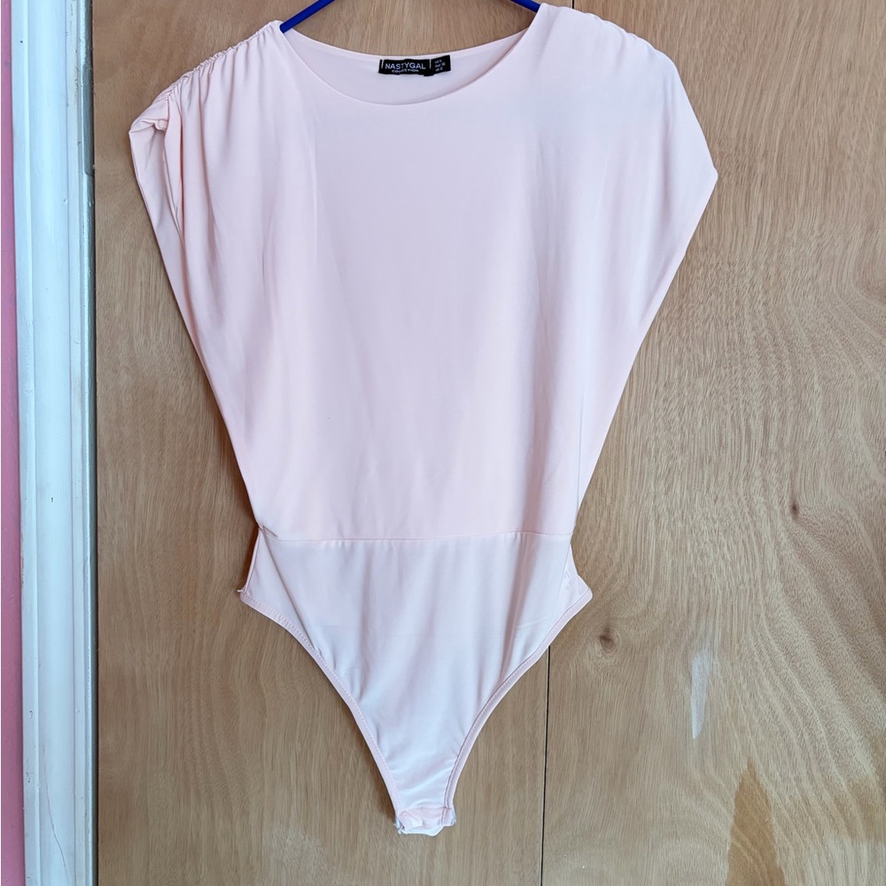 Nasty Gal Light Pink Bodysuit Top